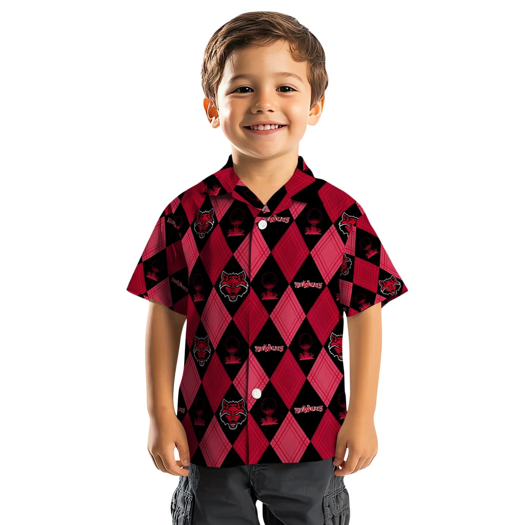 Arkansas State Red Wolves Hawaiian Shirt - Golfing Plaid | Hula Hawaiian Shirts