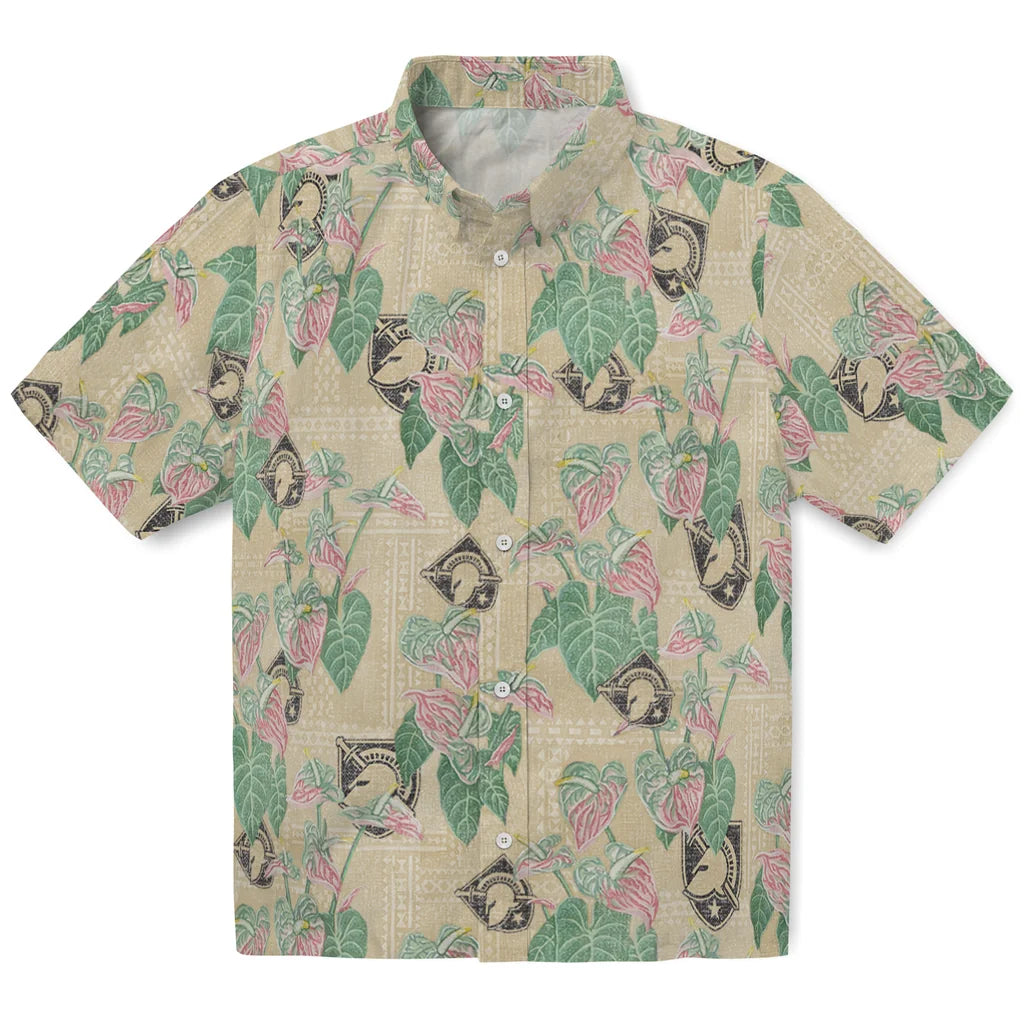 Army Black Knights Hawaiian Shirt - Anthurium Overlay | Hula Hawaiian Shirts