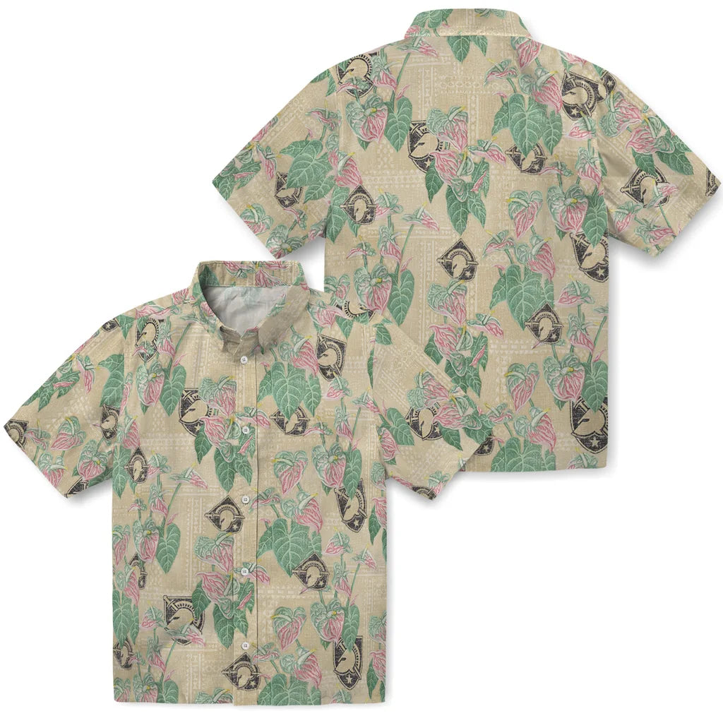 Army Black Knights Hawaiian Shirt - Anthurium Overlay | Hula Hawaiian Shirts