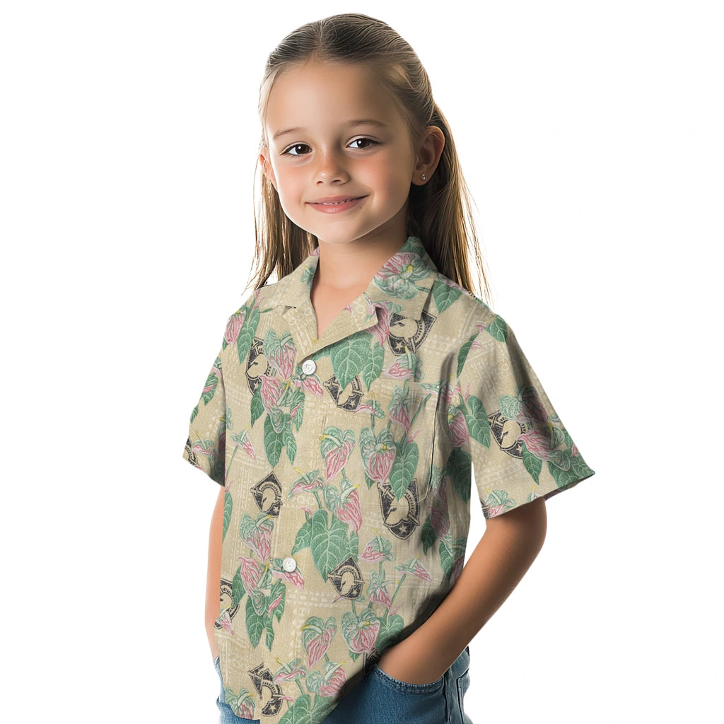 Army Black Knights Hawaiian Shirt - Anthurium Overlay | Hula Hawaiian Shirts