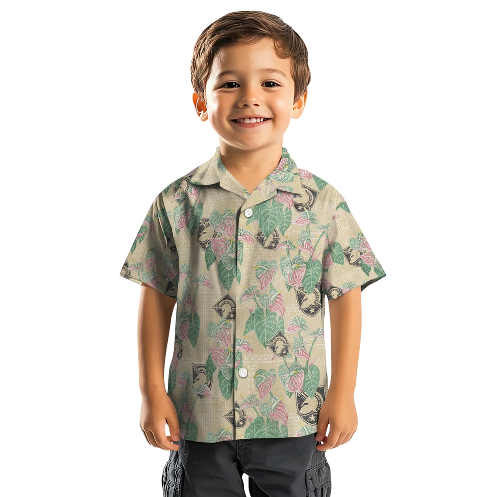 Army Black Knights Hawaiian Shirt - Anthurium Overlay | Hula Hawaiian Shirts