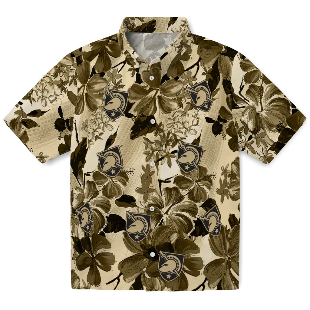Army Black Knights Hawaiian Shirt - Hibiscus Arrangement | Hula Hawaiian Shirts