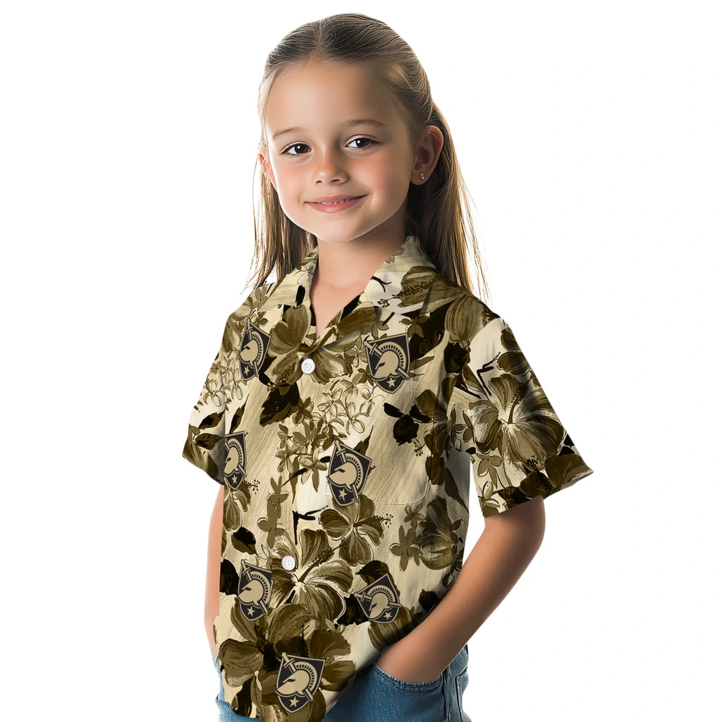 Army Black Knights Hawaiian Shirt - Hibiscus Arrangement | Hula Hawaiian Shirts