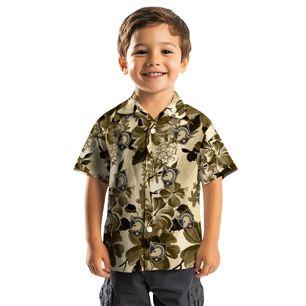 Army Black Knights Hawaiian Shirt - Hibiscus Arrangement | Hula Hawaiian Shirts