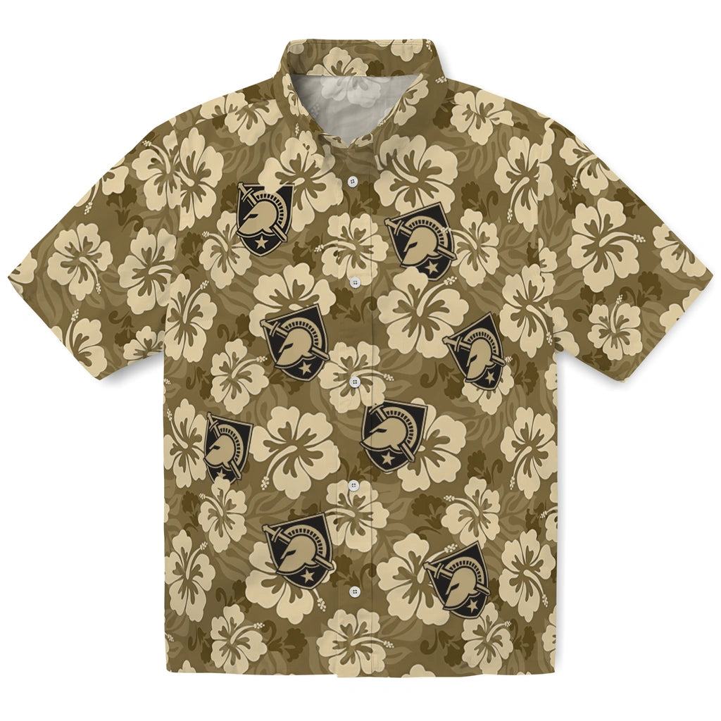 Army Black Knights Hawaiian Shirt - Hibiscus Cluster | Hula Hawaiian Shirts