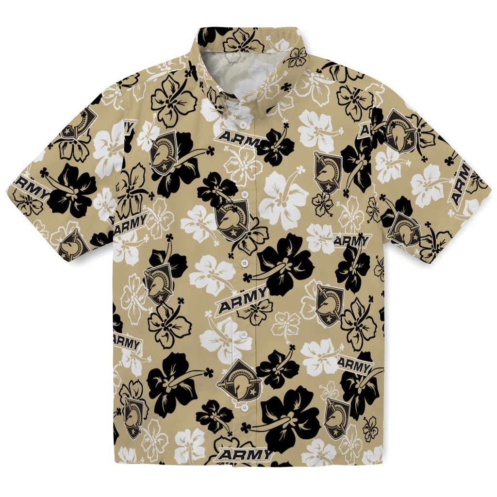 Army Black Knights Hawaiian Shirt - Hibiscus Flower Design | Hula Hawaiian Shirts