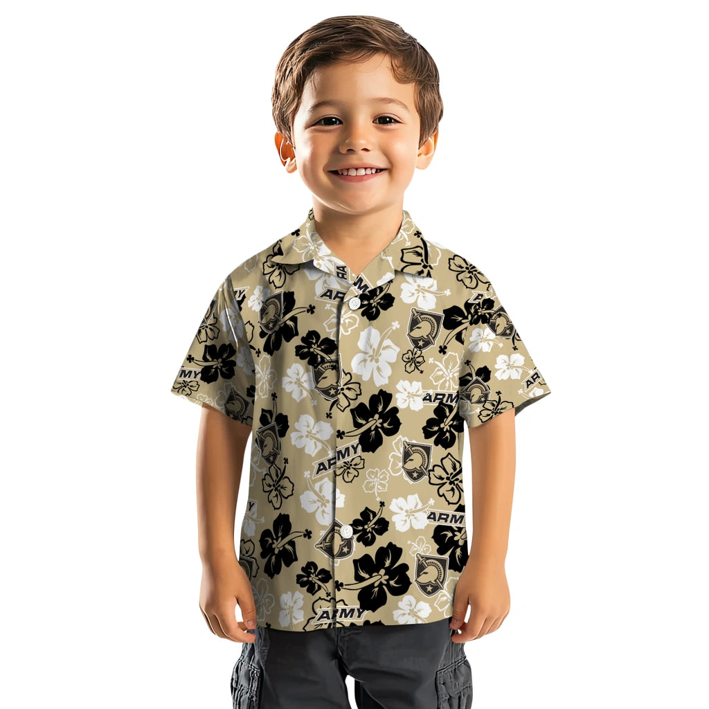 Army Black Knights Hawaiian Shirt - Hibiscus Flower Design | Hula Hawaiian Shirts