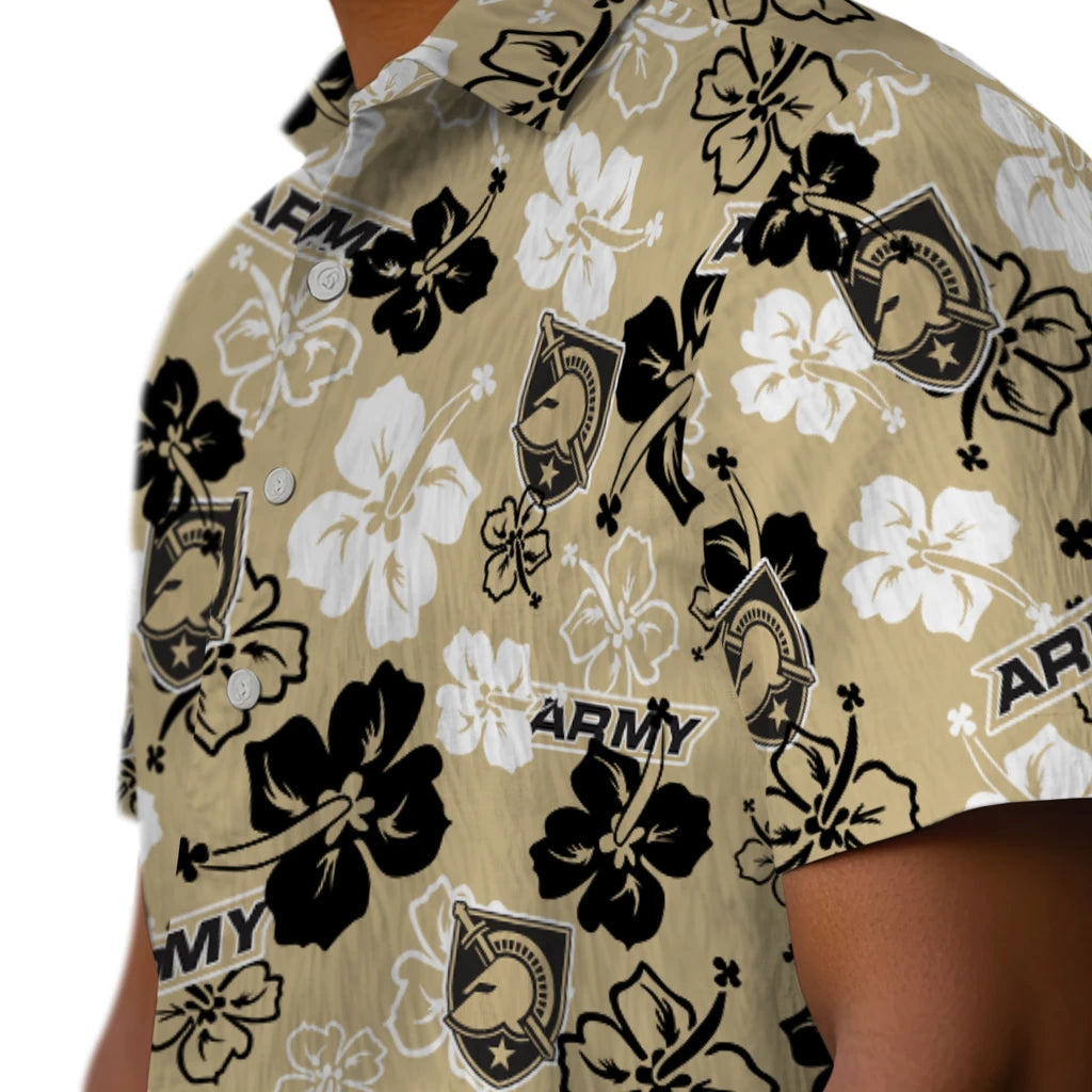 Army Black Knights Hawaiian Shirt - Hibiscus Flower Design | Hula Hawaiian Shirts