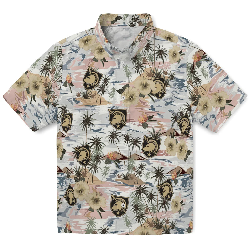Army Black Knights Hawaiian Shirt - Hibiscus Seaside | Hula Hawaiian Shirts