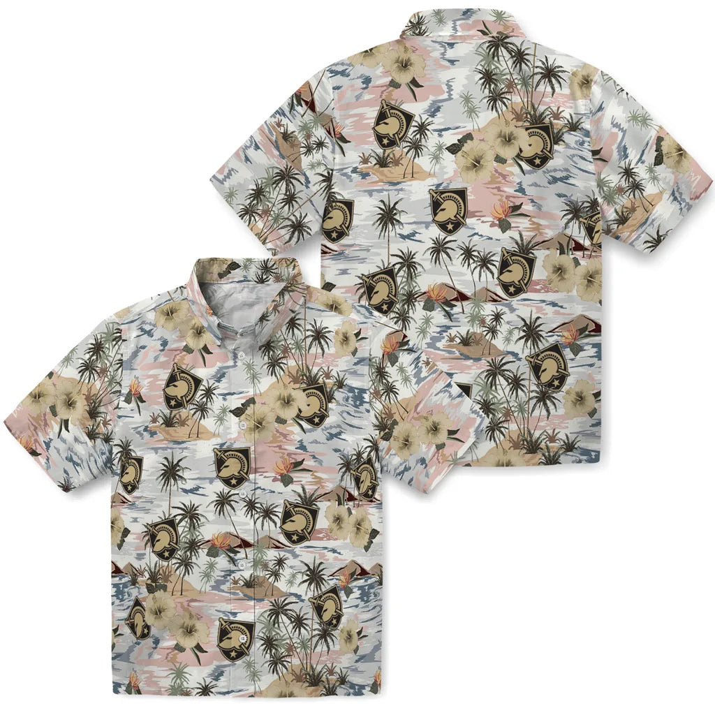 Army Black Knights Hawaiian Shirt - Hibiscus Seaside | Hula Hawaiian Shirts