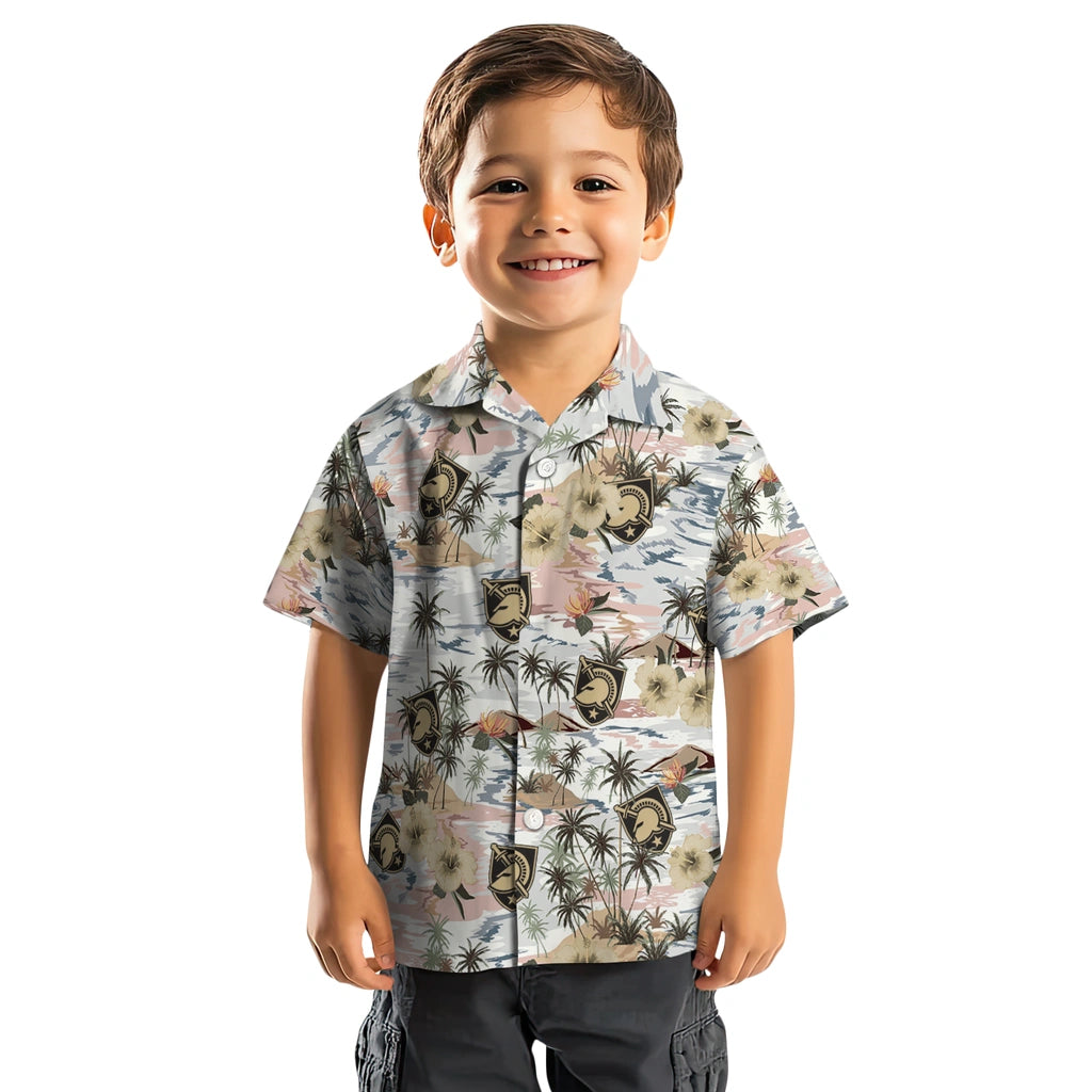 Army Black Knights Hawaiian Shirt - Hibiscus Seaside | Hula Hawaiian Shirts