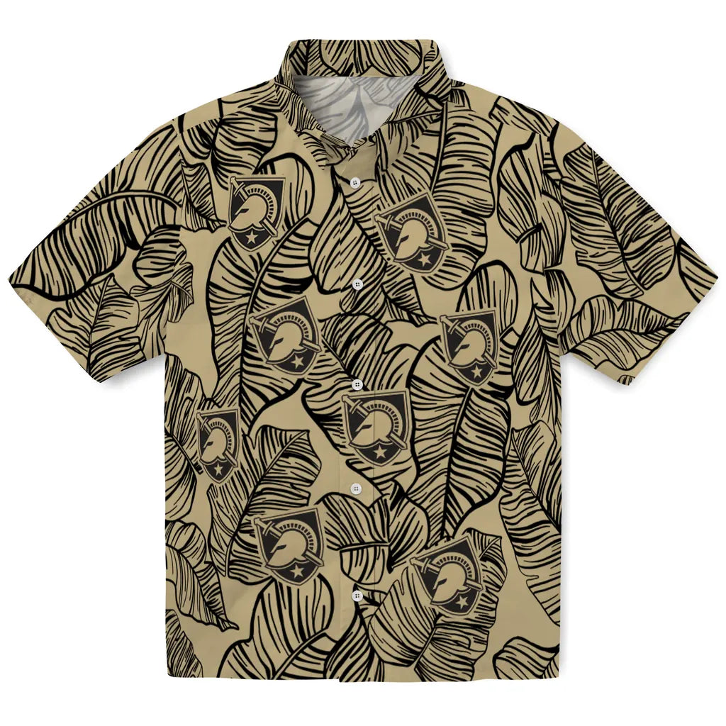 Army Black Knights Hawaiian Shirt - Leaf Outline | Hula Hawaiian Shirts