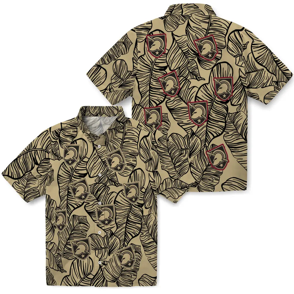 Army Black Knights Hawaiian Shirt - Leaf Outline | Hula Hawaiian Shirts