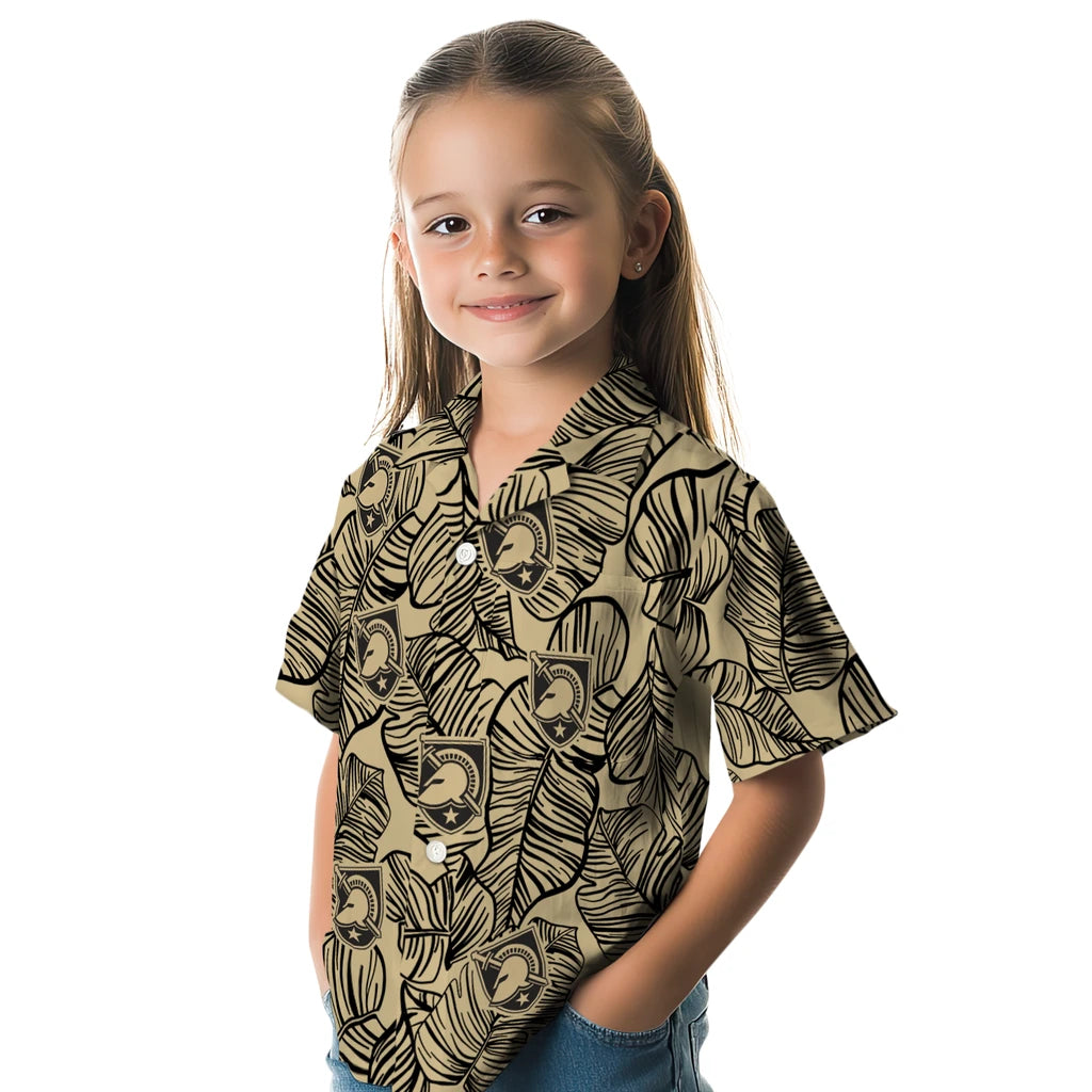 Army Black Knights Hawaiian Shirt - Leaf Outline | Hula Hawaiian Shirts