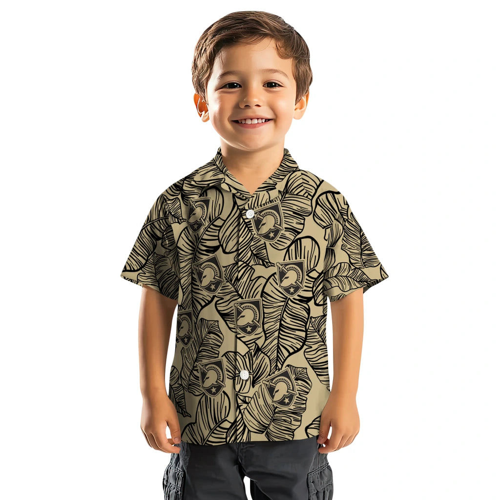 Army Black Knights Hawaiian Shirt - Leaf Outline | Hula Hawaiian Shirts