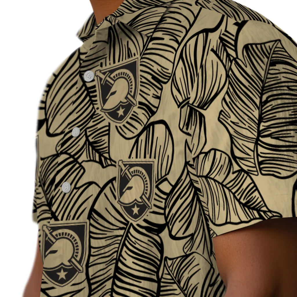 Army Black Knights Hawaiian Shirt - Leaf Outline | Hula Hawaiian Shirts