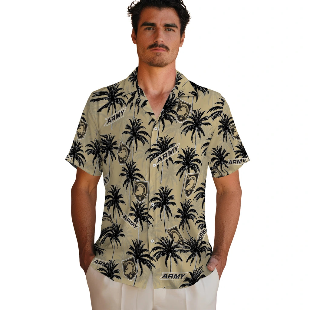 Army Black Knights Hawaiian Shirt - Palm Tree Motif | Hula Hawaiian Shirts
