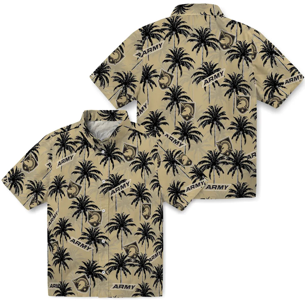 Army Black Knights Hawaiian Shirt - Palm Tree Motif | Hula Hawaiian Shirts