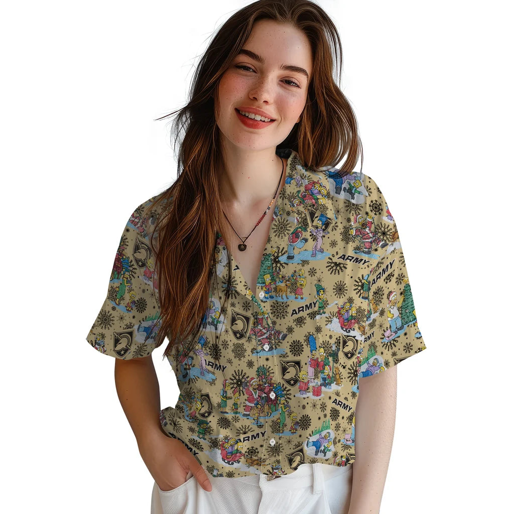 Army Black Knights Hawaiian Shirt - Simpsons Christmas | Hula Hawaiian Shirts