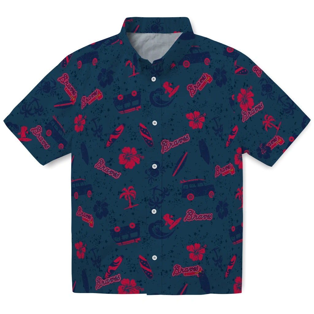 Atlanta Braves Hawaiian Shirt - Beach Vibe | Hula Hawaiian Shirts