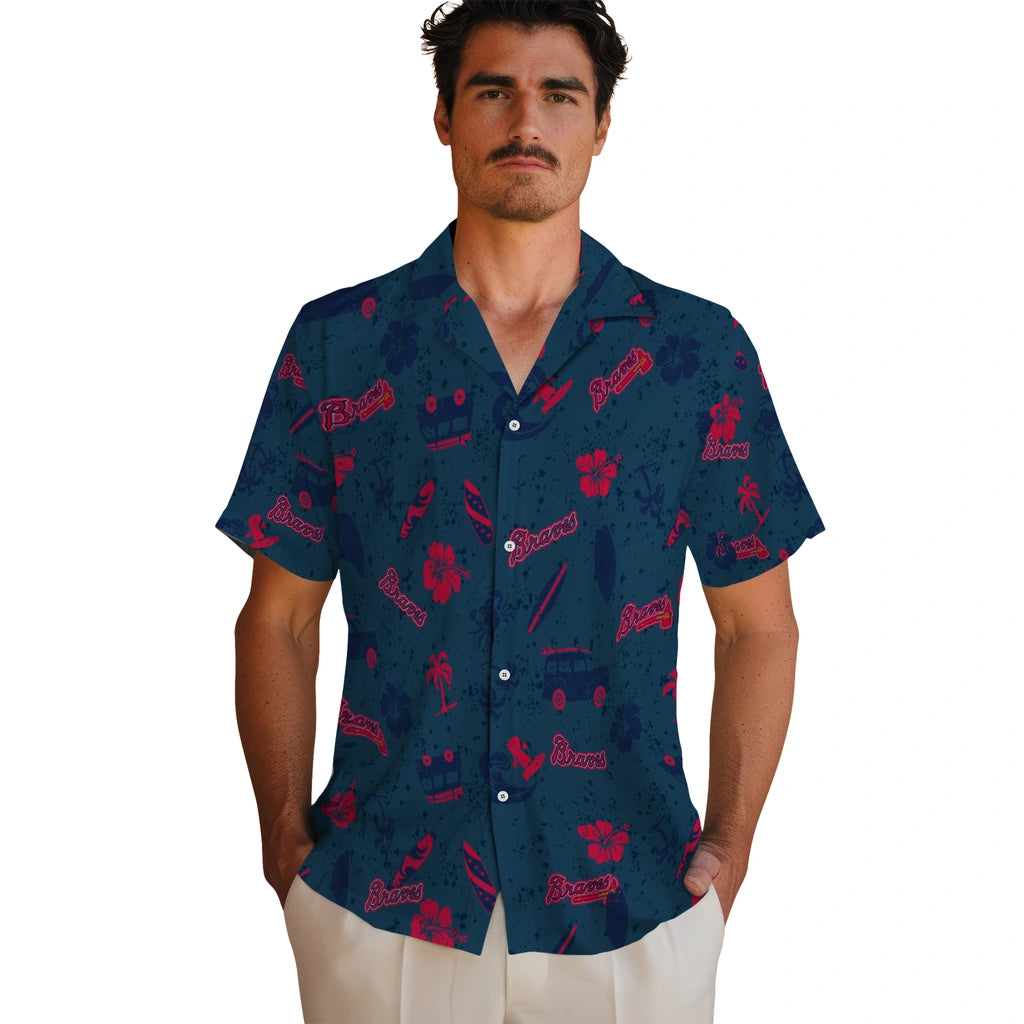 Atlanta Braves Hawaiian Shirt - Beach Vibe | Hula Hawaiian Shirts