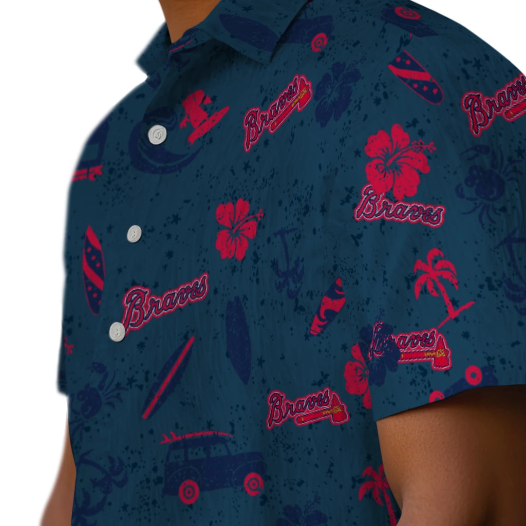 Atlanta Braves Hawaiian Shirt - Beach Vibe | Hula Hawaiian Shirts