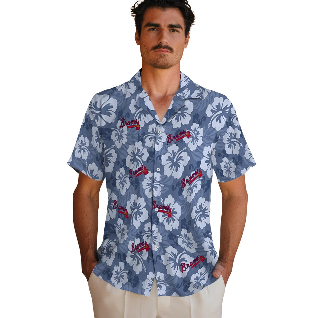 Atlanta Braves Hawaiian Shirt - Hibiscus Cluster | Hula Hawaiian Shirts