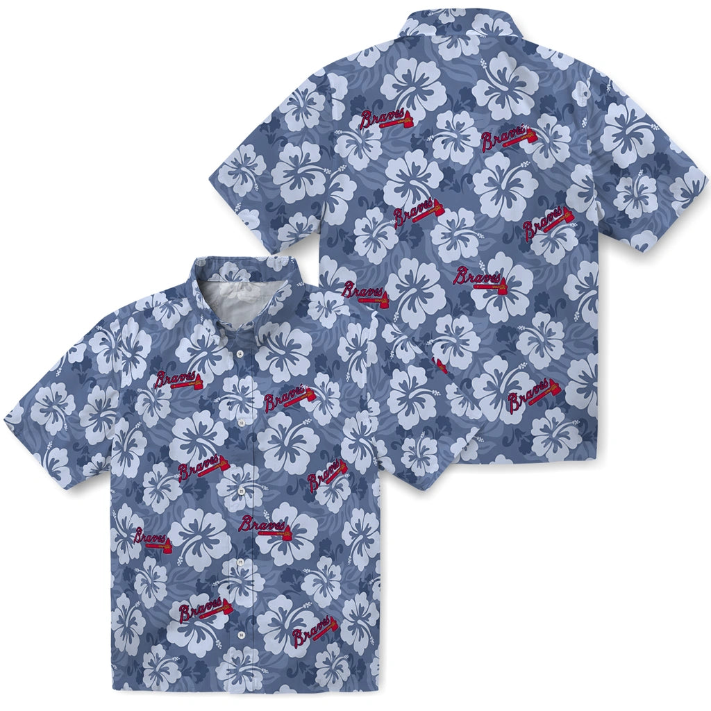 Atlanta Braves Hawaiian Shirt - Hibiscus Cluster | Hula Hawaiian Shirts