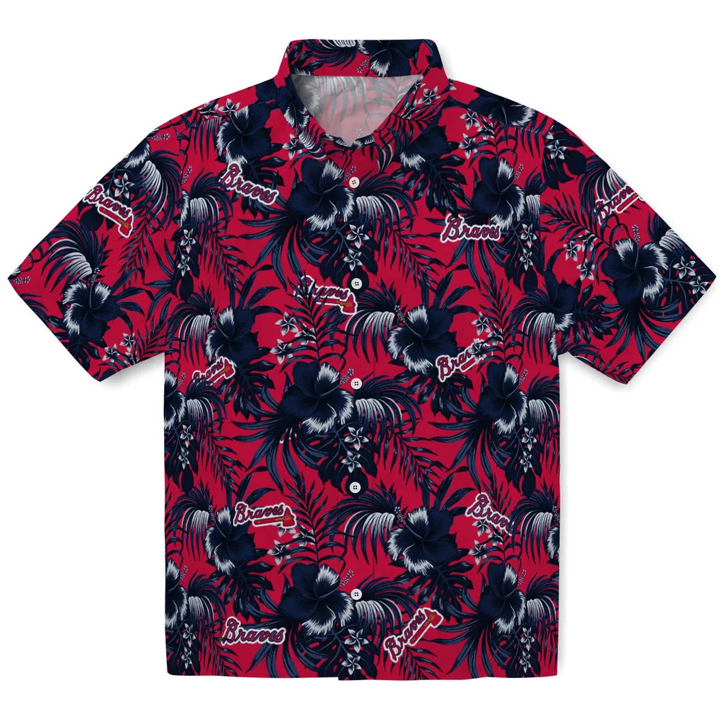 Atlanta Braves Hawaiian Shirt - Hibiscus Exotic | Hula Hawaiian Shirts