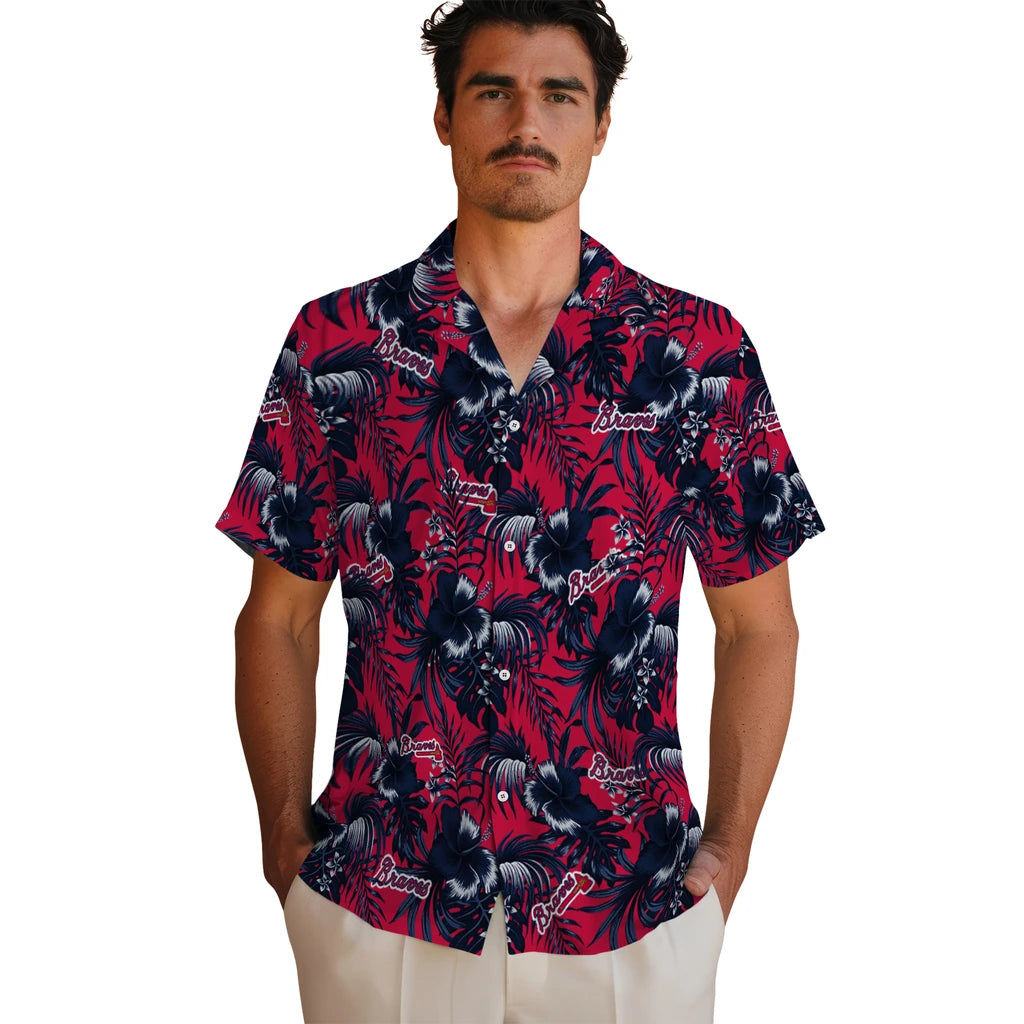 Atlanta Braves Hawaiian Shirt - Hibiscus Exotic | Hula Hawaiian Shirts