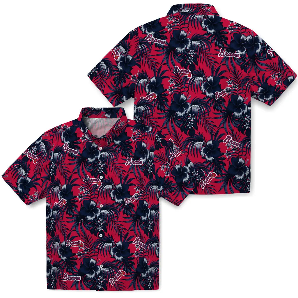 Atlanta Braves Hawaiian Shirt - Hibiscus Exotic | Hula Hawaiian Shirts