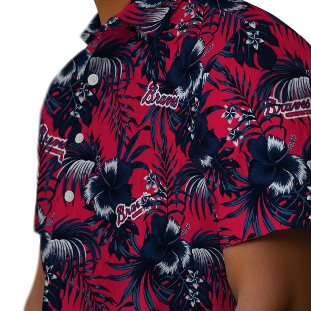 Atlanta Braves Hawaiian Shirt - Hibiscus Exotic | Hula Hawaiian Shirts