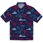 Atlanta Braves Hawaiian Shirt - Palm And Clouds | Hula Hawaiian Shirts