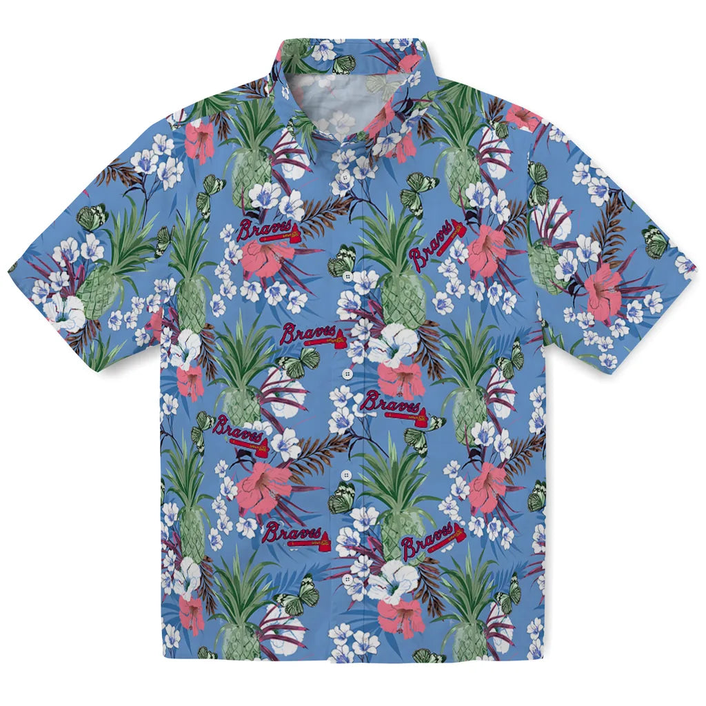 Atlanta Braves Hawaiian Shirt - Pineapple Bouquet | Hula Hawaiian Shirts