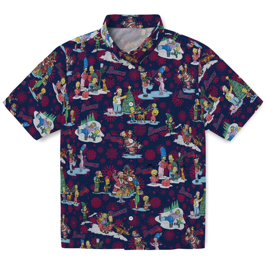 Atlanta Braves Hawaiian Shirt - Simpsons Christmas | Hula Hawaiian Shirts