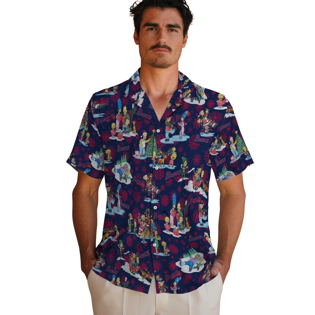 Atlanta Braves Hawaiian Shirt - Simpsons Christmas | Hula Hawaiian Shirts