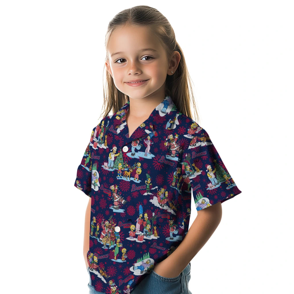 Atlanta Braves Hawaiian Shirt - Simpsons Christmas | Hula Hawaiian Shirts