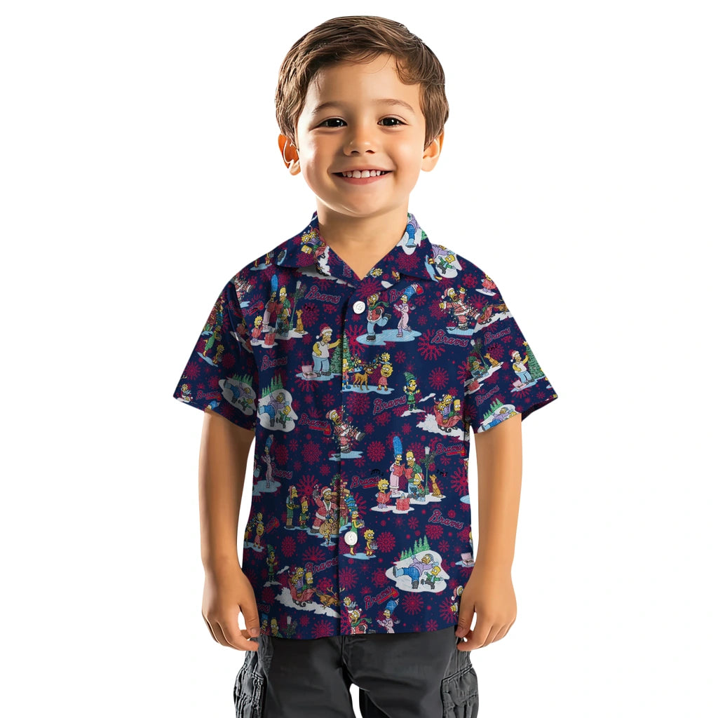 Atlanta Braves Hawaiian Shirt - Simpsons Christmas | Hula Hawaiian Shirts