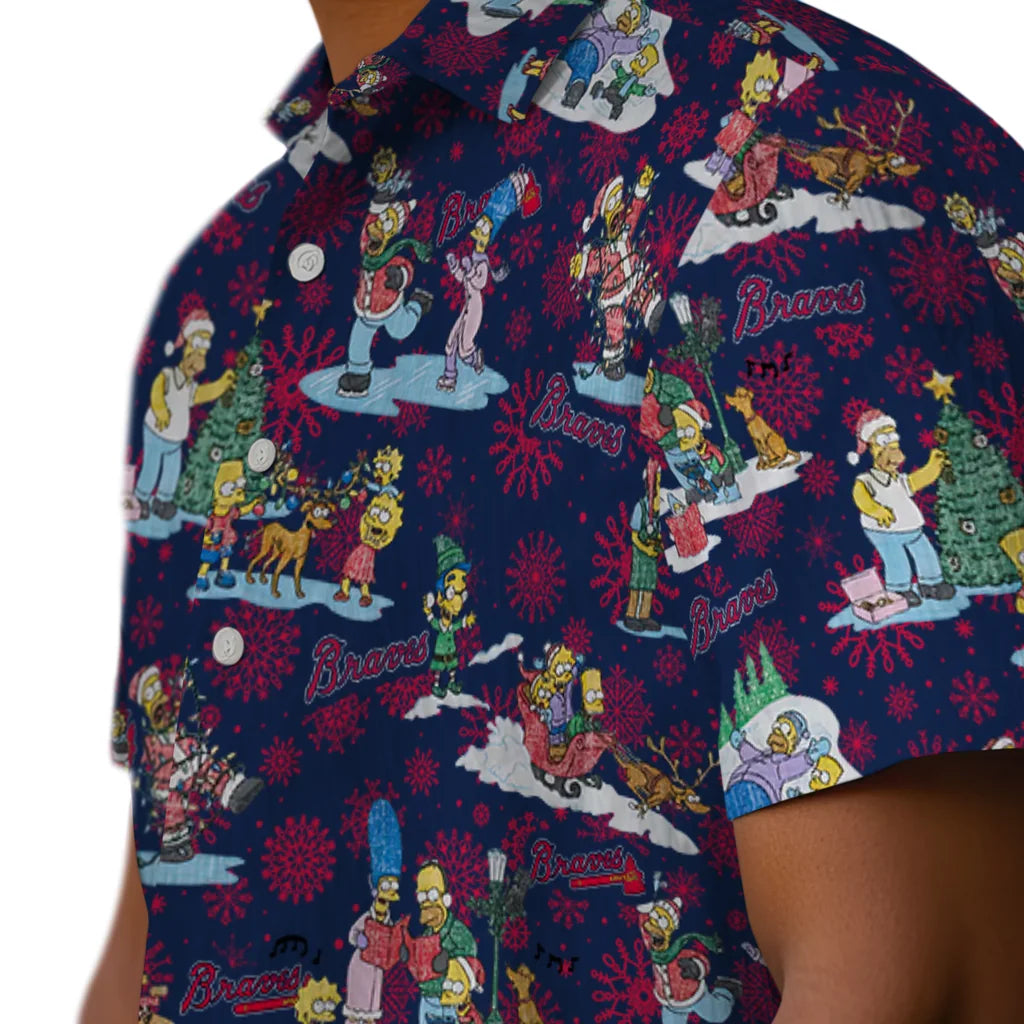 Atlanta Braves Hawaiian Shirt - Simpsons Christmas | Hula Hawaiian Shirts