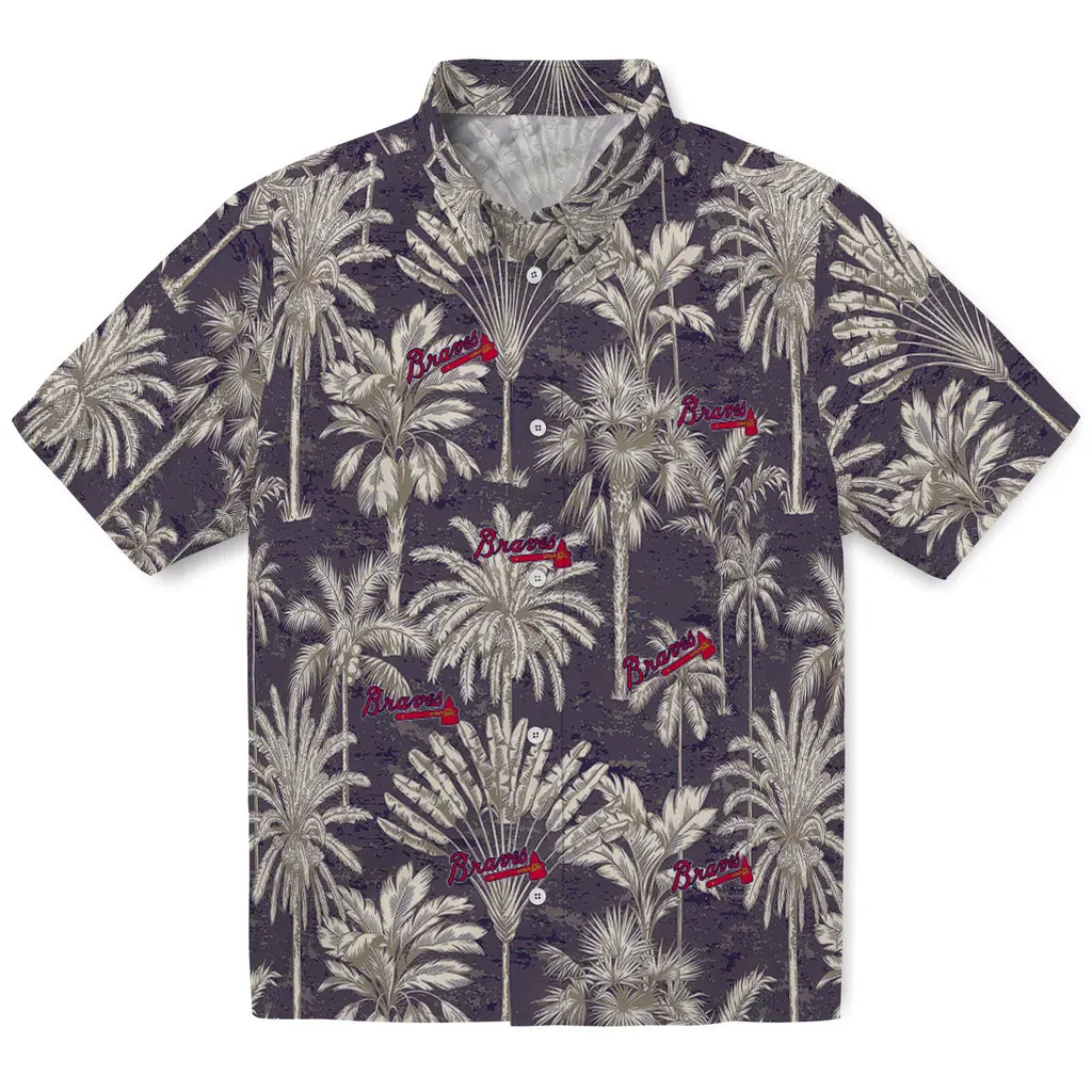 Atlanta Braves Hawaiian Shirt - Vintage Palm Tree | Hula Hawaiian Shirts