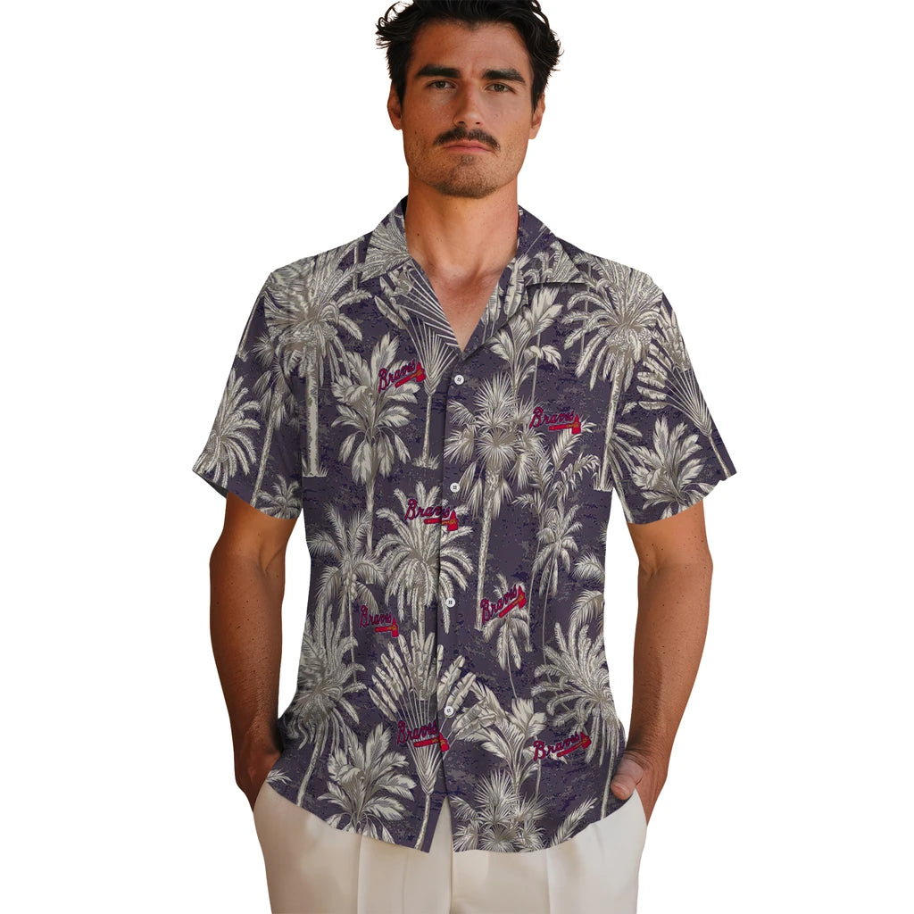 Atlanta Braves Hawaiian Shirt - Vintage Palm Tree | Hula Hawaiian Shirts