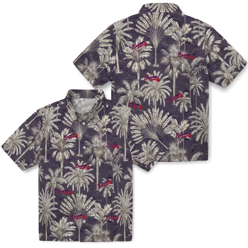 Atlanta Braves Hawaiian Shirt - Vintage Palm Tree | Hula Hawaiian Shirts