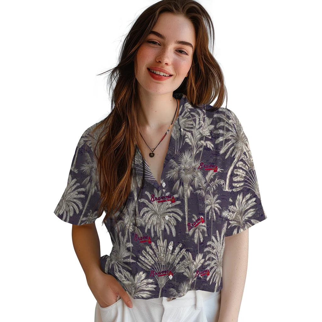 Atlanta Braves Hawaiian Shirt - Vintage Palm Tree | Hula Hawaiian Shirts