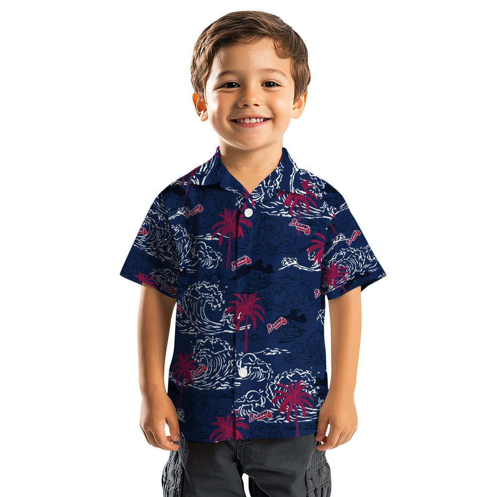 Atlanta Braves Hawaiian Shirt - Wave Palm | Hula Hawaiian Shirts