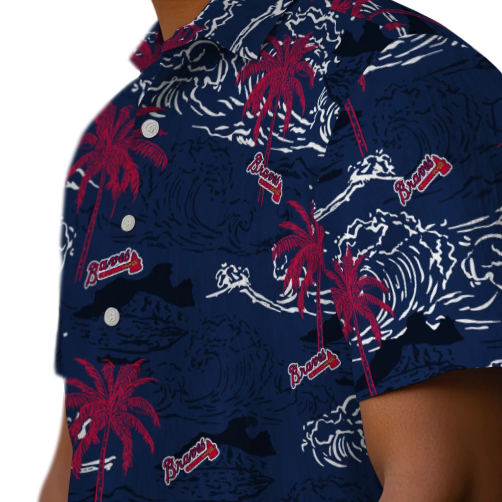 Atlanta Braves Hawaiian Shirt - Wave Palm | Hula Hawaiian Shirts