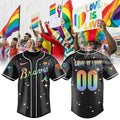 Atlanta Braves Love Is Love Pride Baseball Jersey - LeagueLockerGear