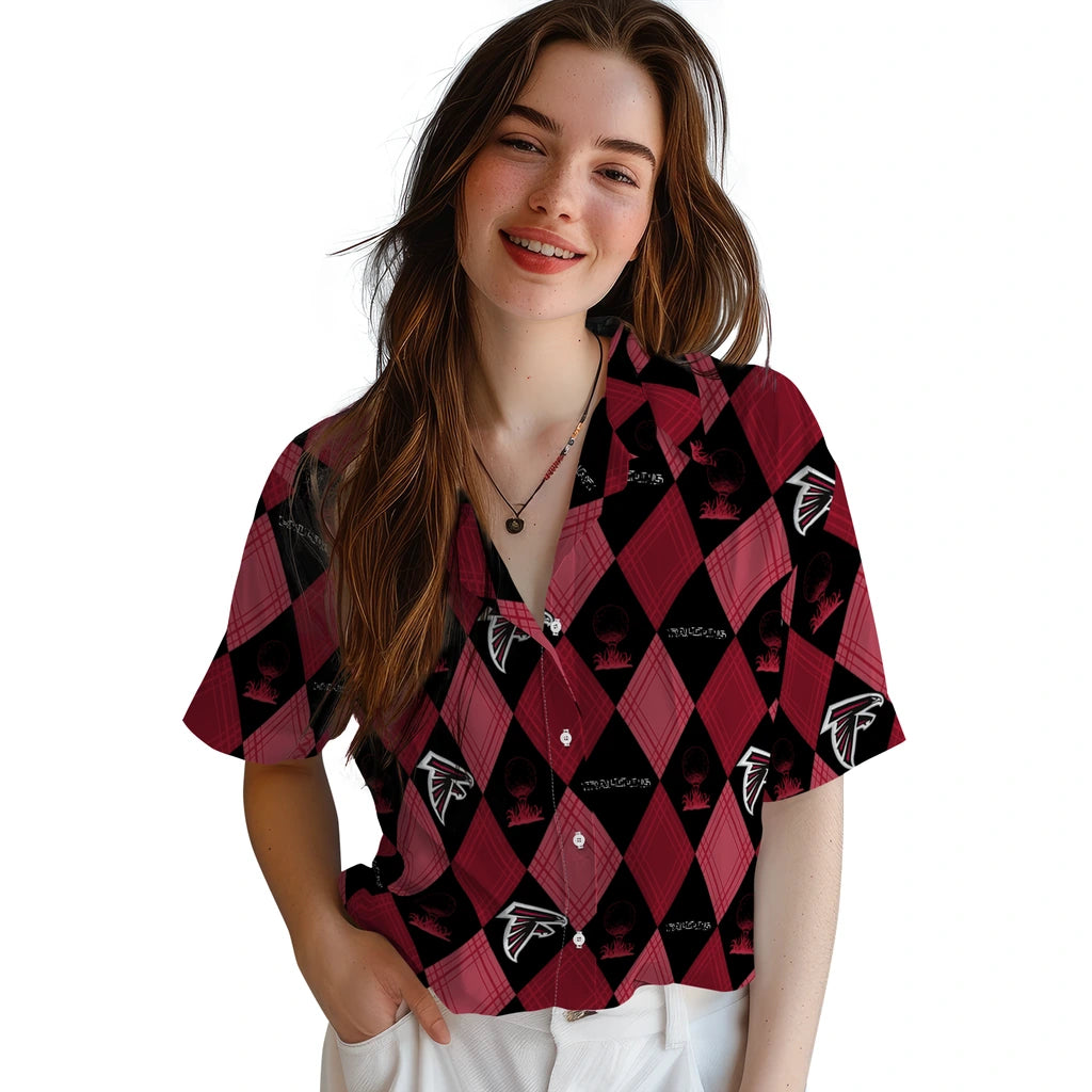 Atlanta Falcons Hawaiian Shirt - Golfing Plaid | Hula Hawaiian Shirts