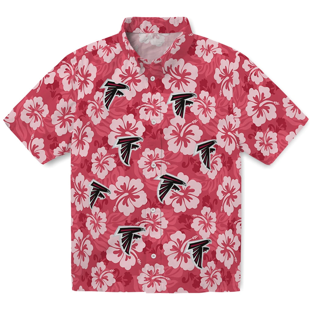 Atlanta Falcons Hawaiian Shirt - Hibiscus Cluster | Hula Hawaiian Shirts