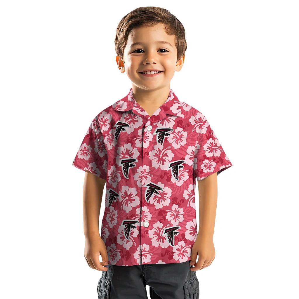 Atlanta Falcons Hawaiian Shirt - Hibiscus Cluster | Hula Hawaiian Shirts