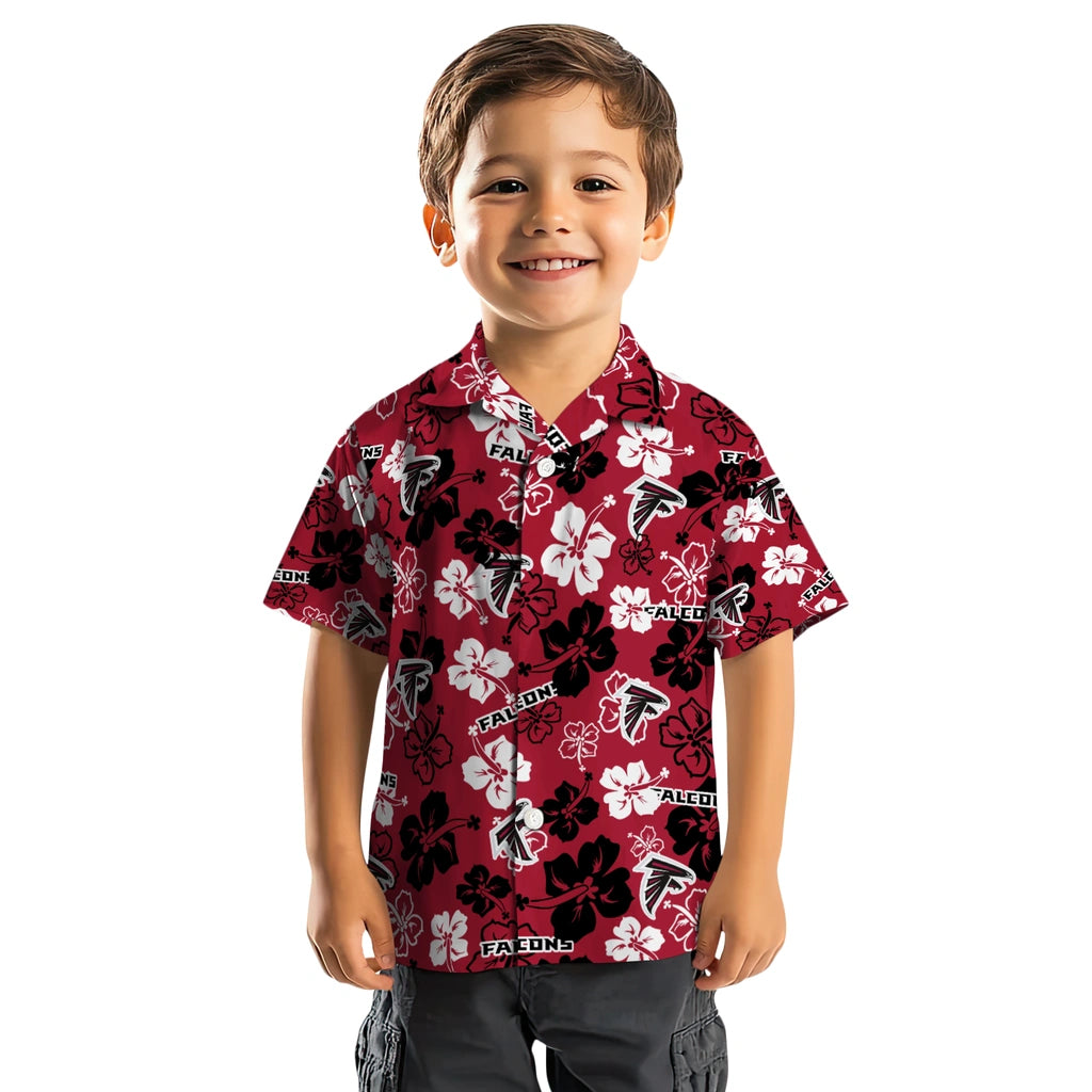 Atlanta Falcons Hawaiian Shirt - Hibiscus Flower Design | Hula Hawaiian Shirts